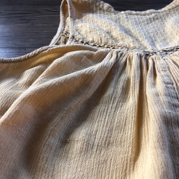 American Eagle gold mustard yellow button front tank top - Picture 8 of 13